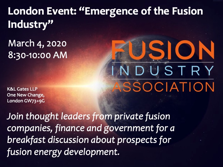 FIA Event: Emergence of the Fusion Industry – London
